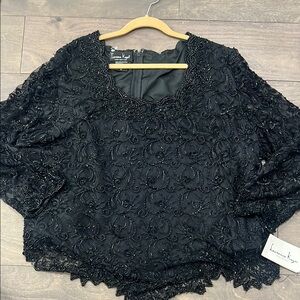 Black Embellished Women's Top by Laurence Kazar